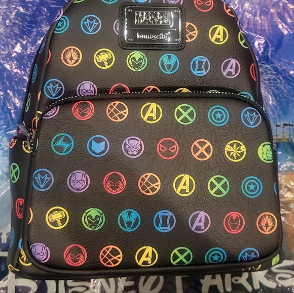Disney Parks Pride Collection Marvel Icons Loungefly Backpack NWT PRIDE Collection Disney LOUNGEFLY MARVEL - Mini Backpack  main image 2
